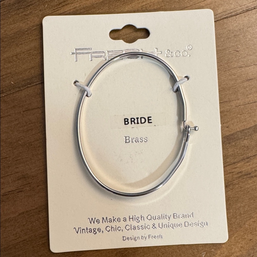 Bride silver bracelet bridal shower gift wedding gift